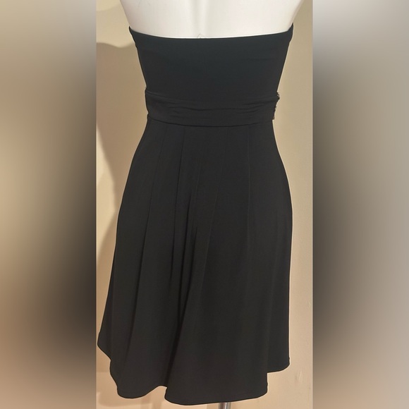 WHBM Strapless Black Dress with Embellished Beads On Waist Sz 4. Thick Material. - Picture 3 of 14